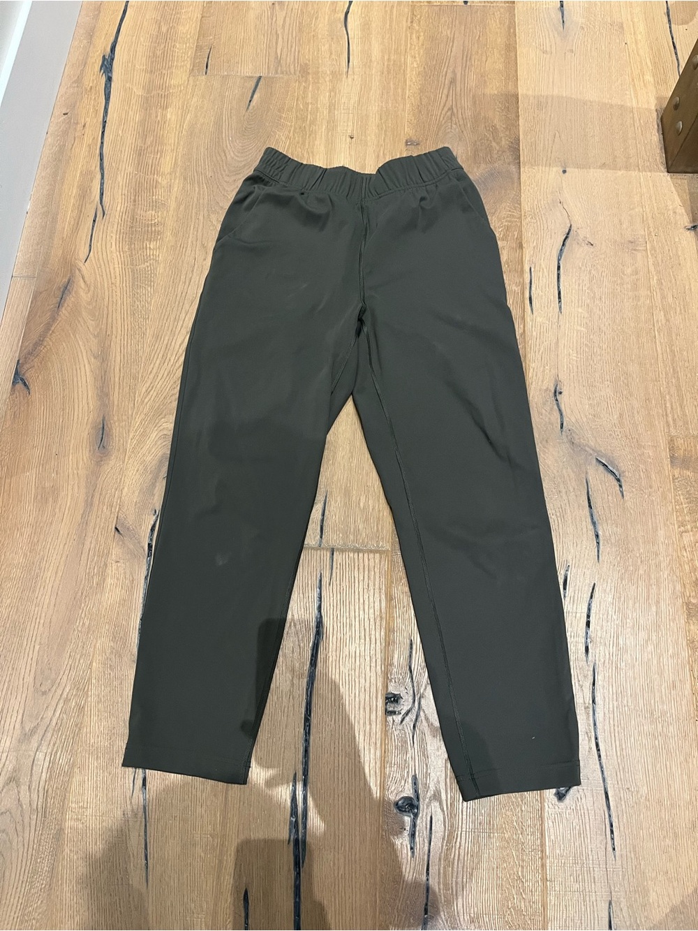 Babaton Olive Green Slim Chinos - stretchy material